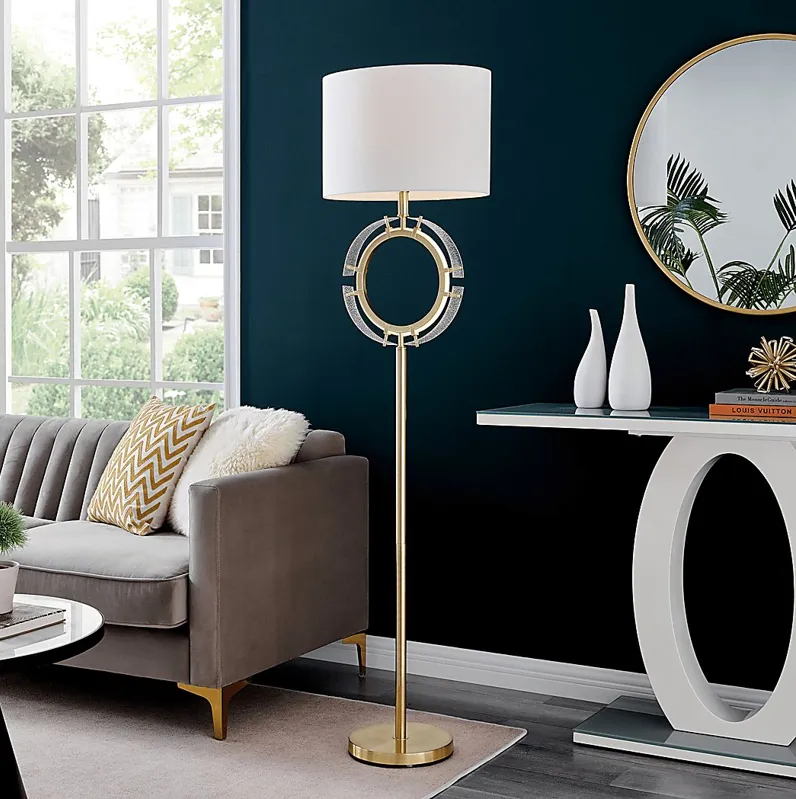 Plumosa Park Gold Floor Lamp