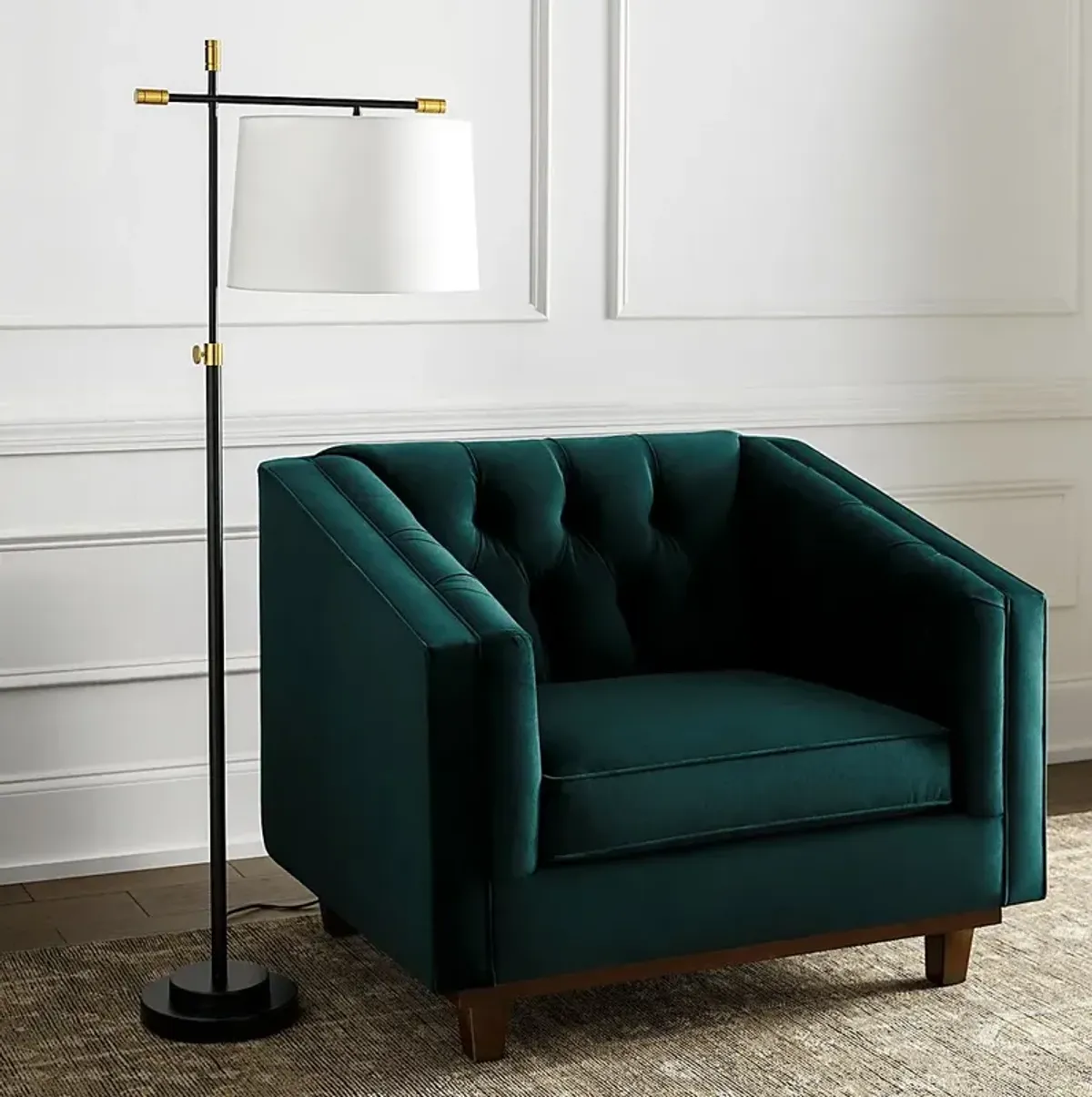 Calie Loop Black Floor Lamp