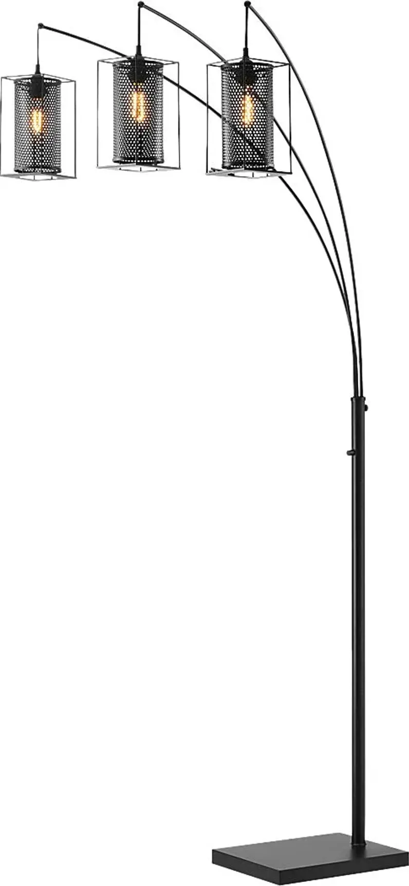 Zimke Cove Black 3-Arc Floor Lamp