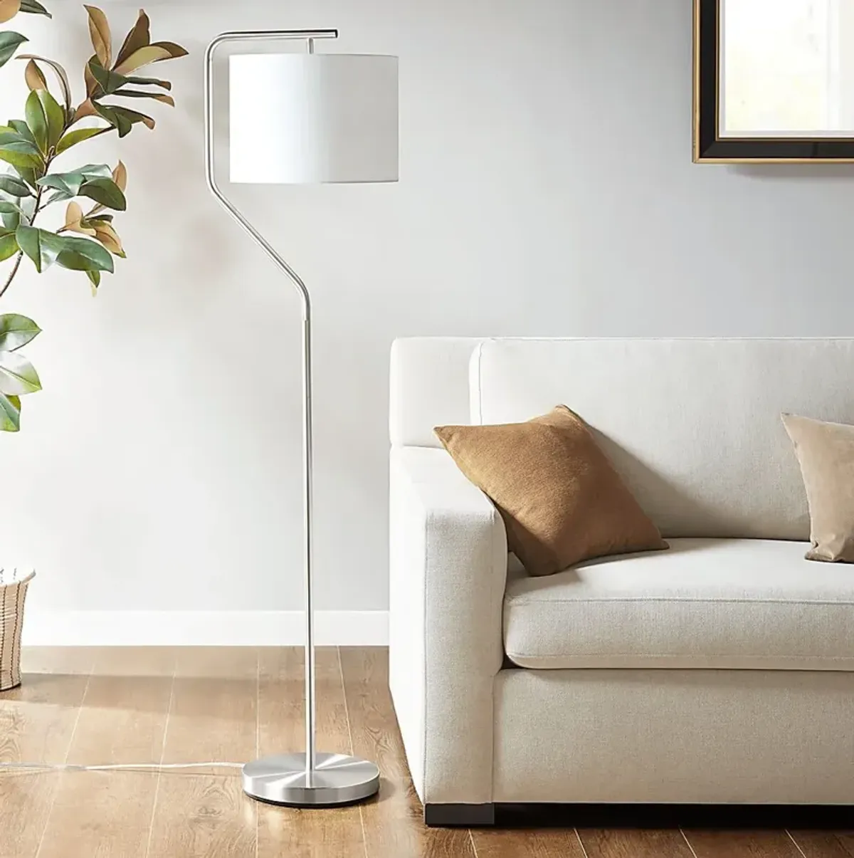 Barrett Alley Silver Floor Lamp