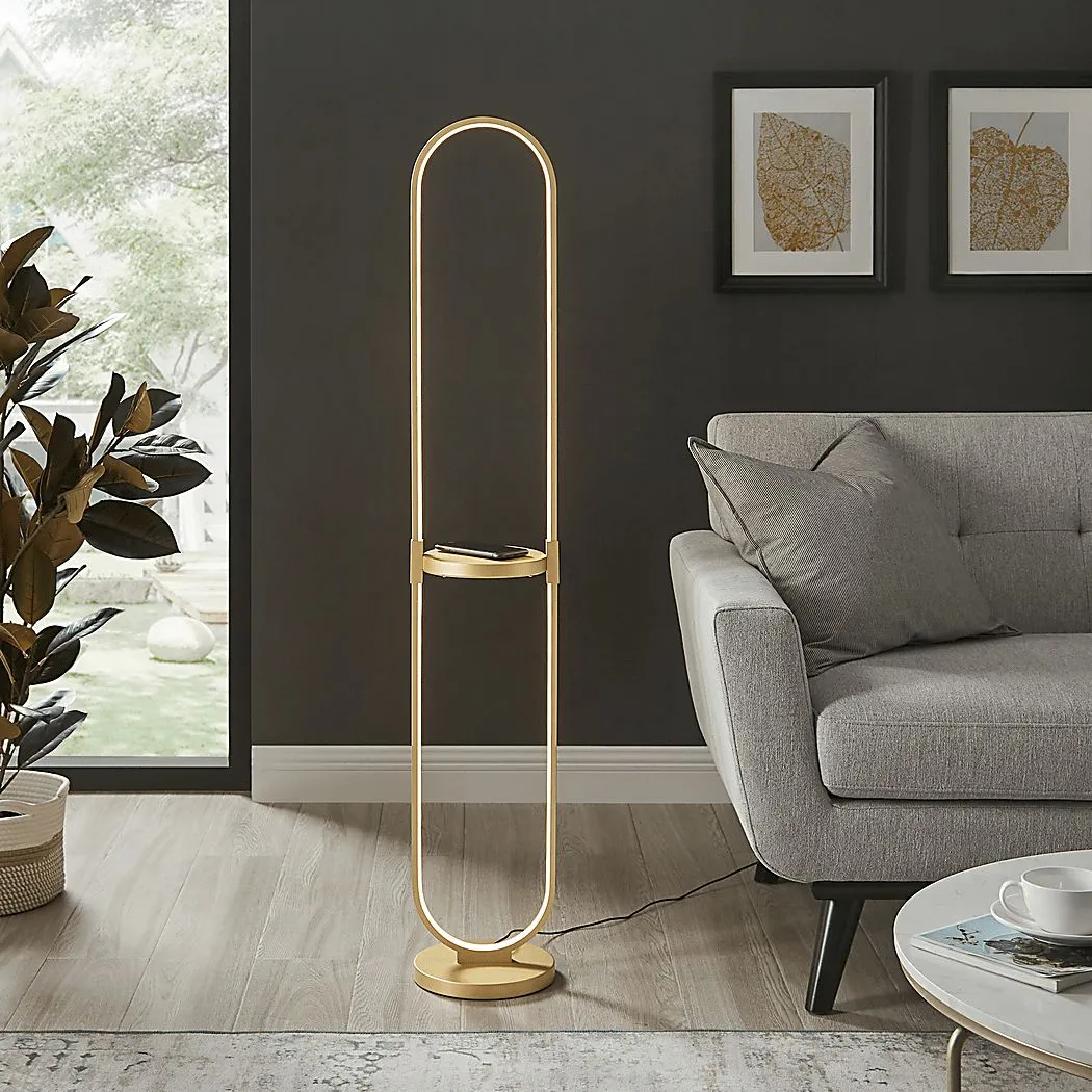 Ednam Avenue Gold Floor Lamp