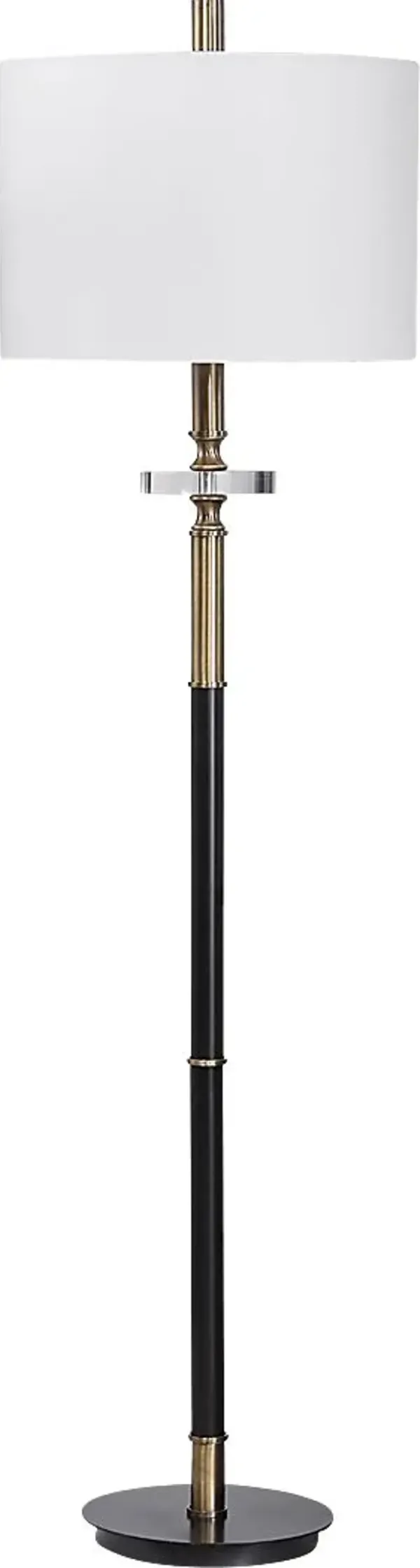 Thalia Loop Black Floor Lamp