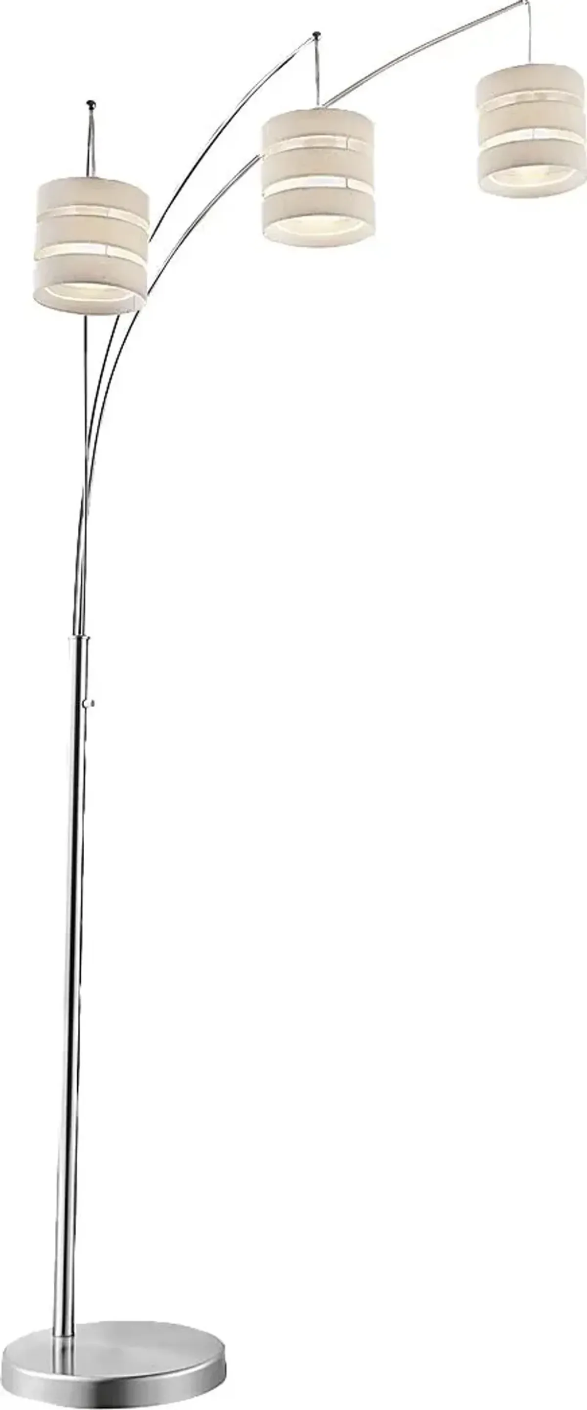 Quaylo Lane Silver Arc Floor Lamp