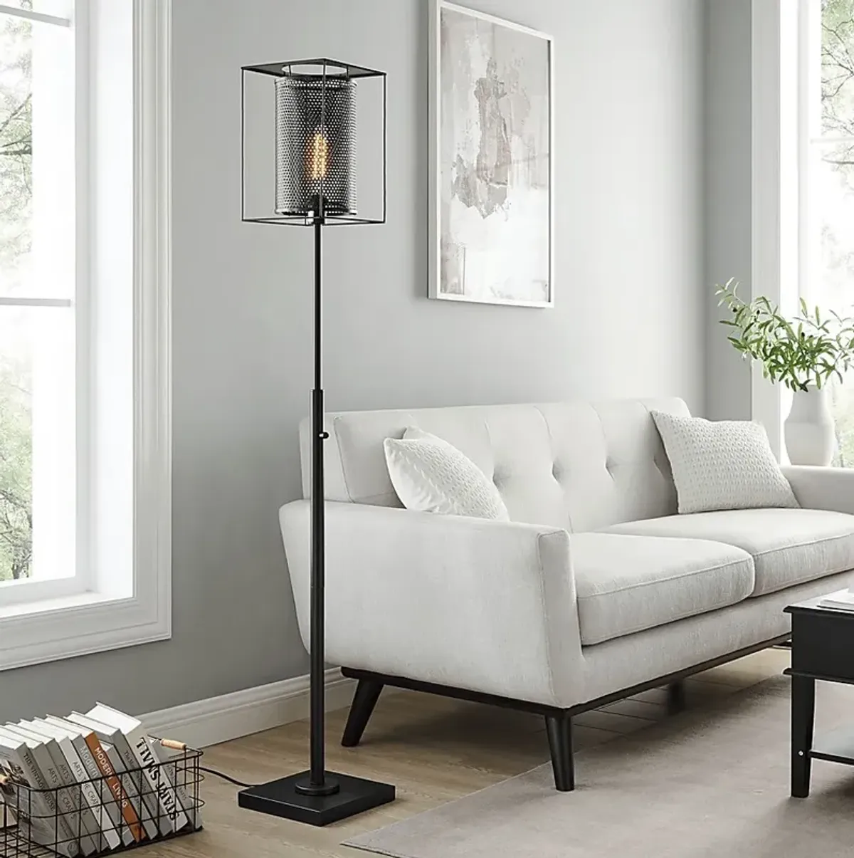 Zimke Cove Black Floor Lamp