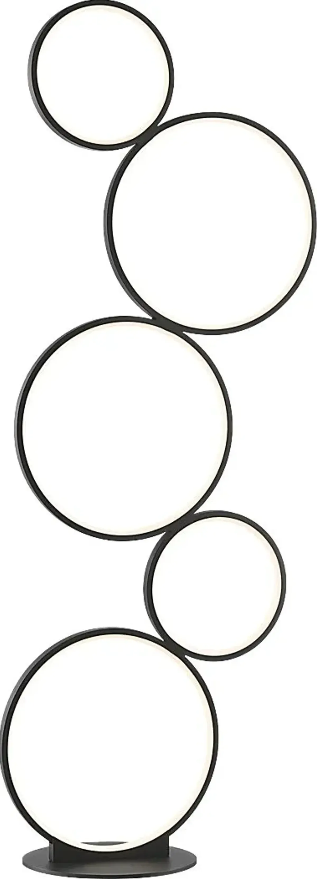 Magna Circle Black Floor Lamp