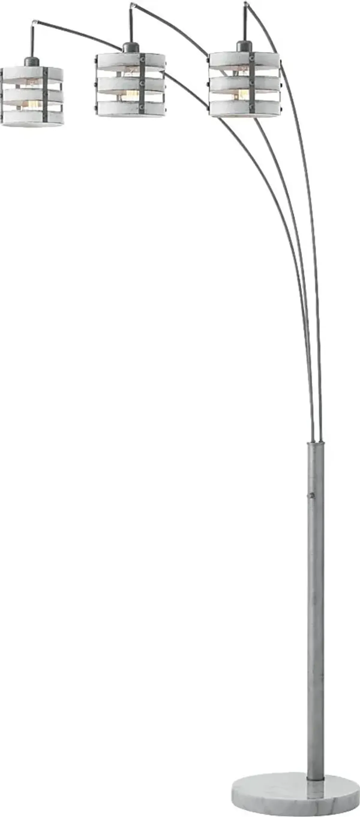 Quaylo Cove Silver Arc Floor Lamp