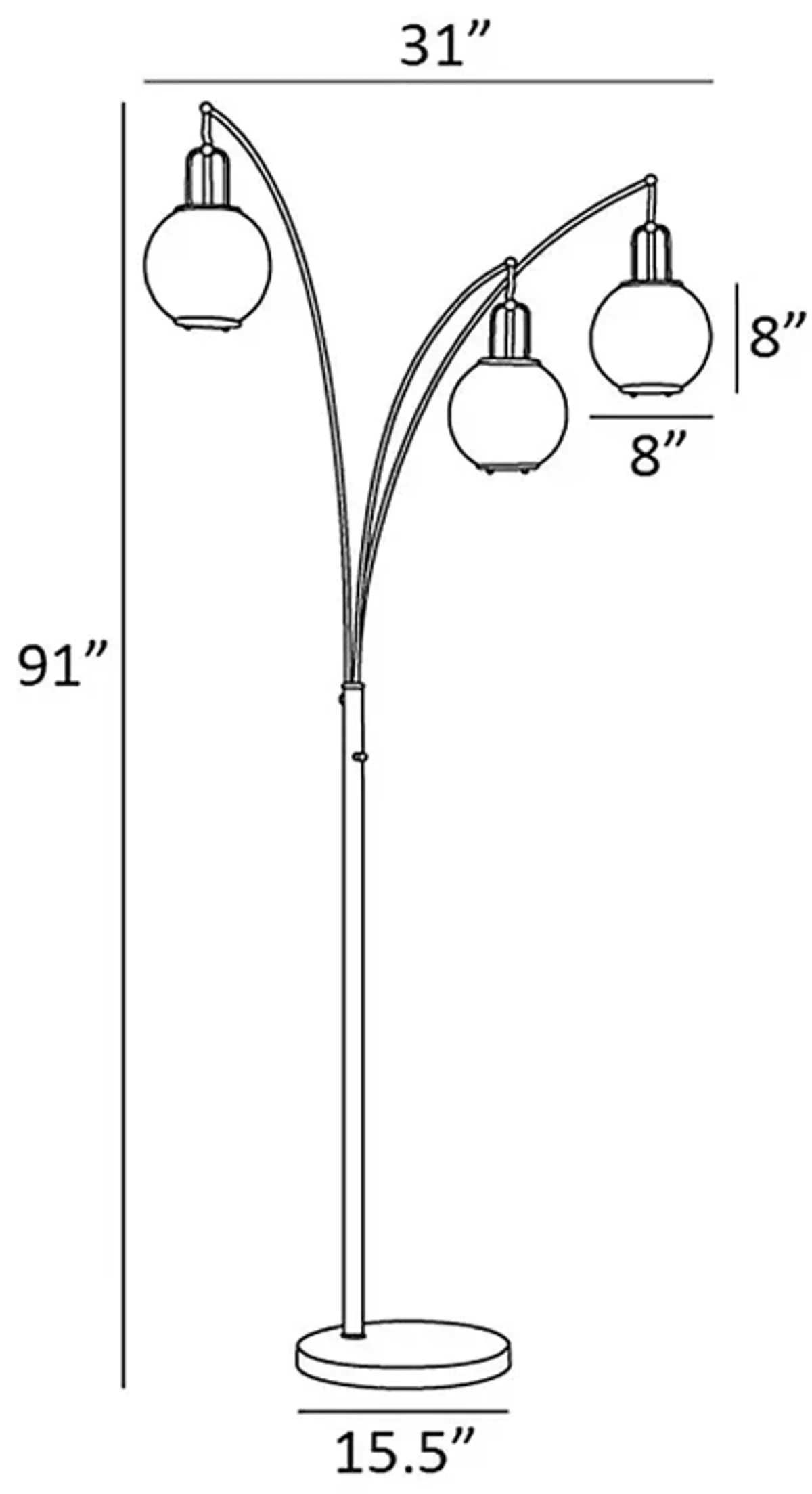 Leahey Isle Gold Floor Lamp