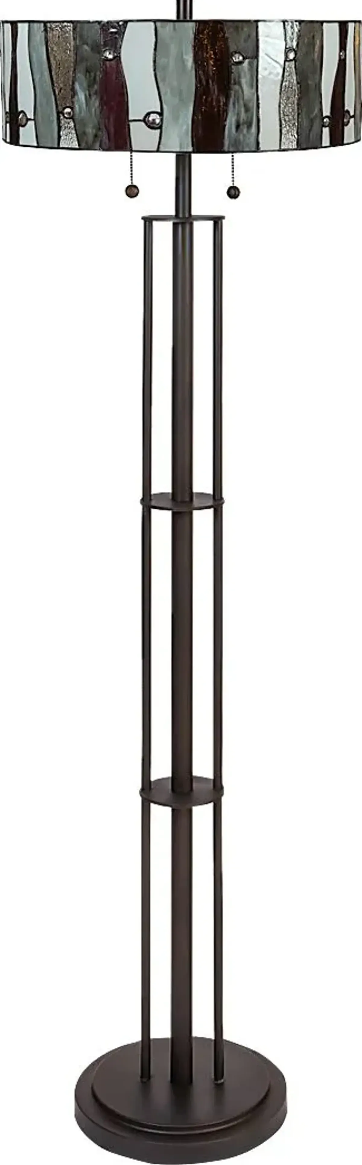 Shiloh Avenue Red Tiffany Floor Lamp