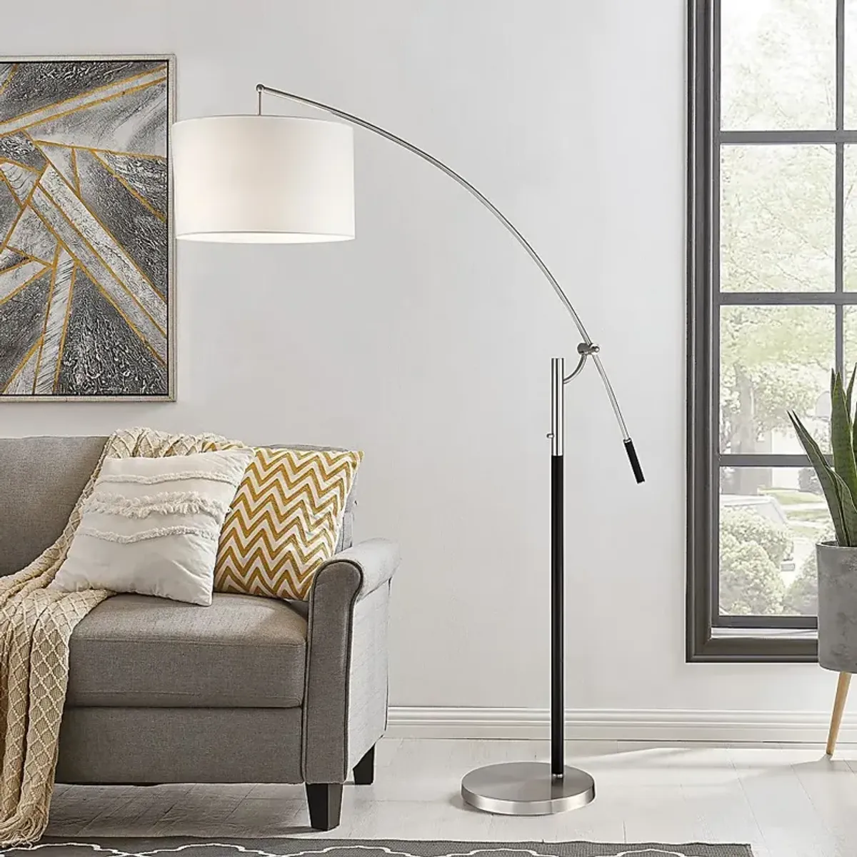 Pico Alley Silver Floor Lamp