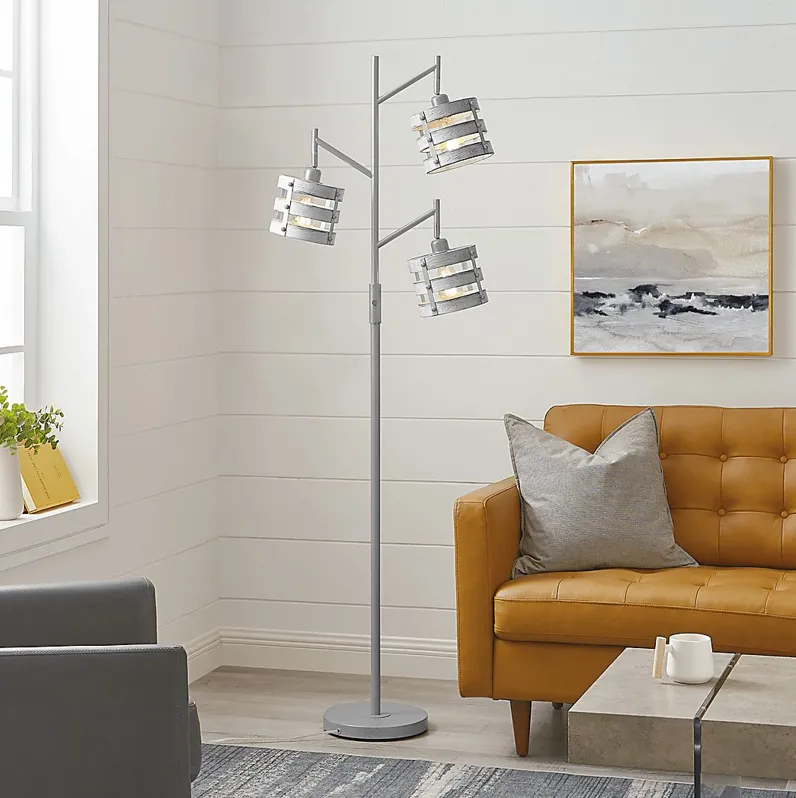 Quaylo Cove Silver Tree Floor Lamp