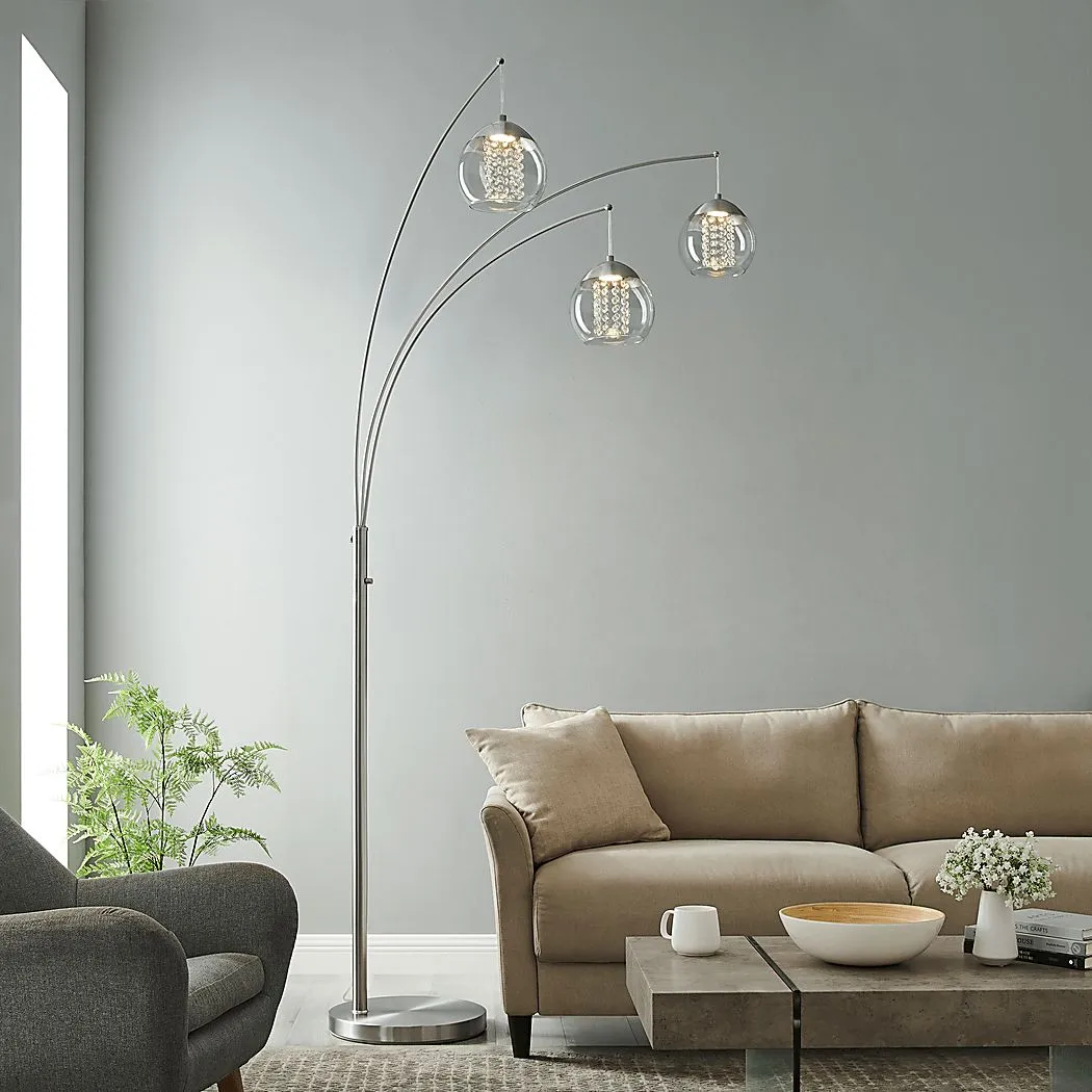 Haris Moor Silver Floor Lamp