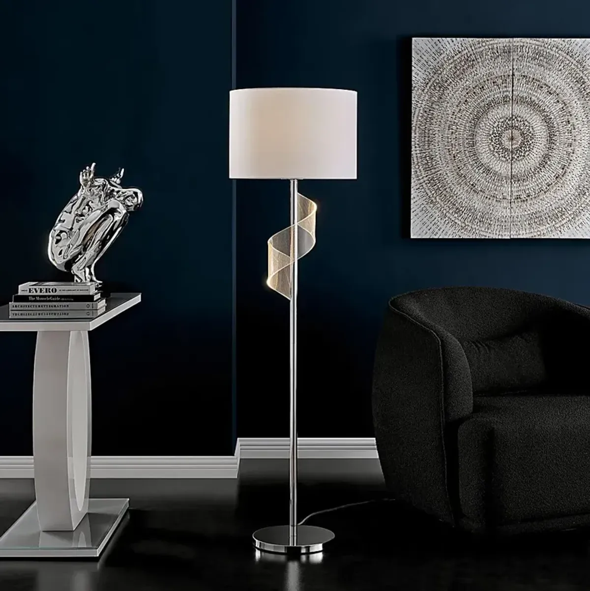 Uriah Way Silver Floor Lamp