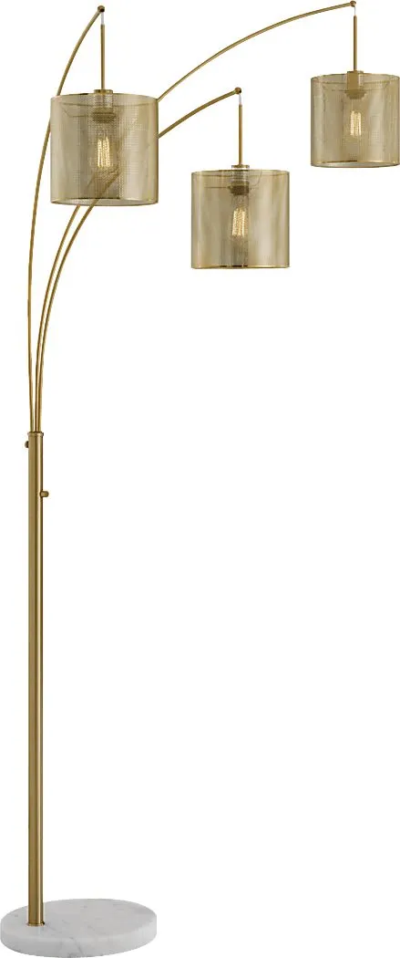 Wilana Shade Brass Floor Lamp