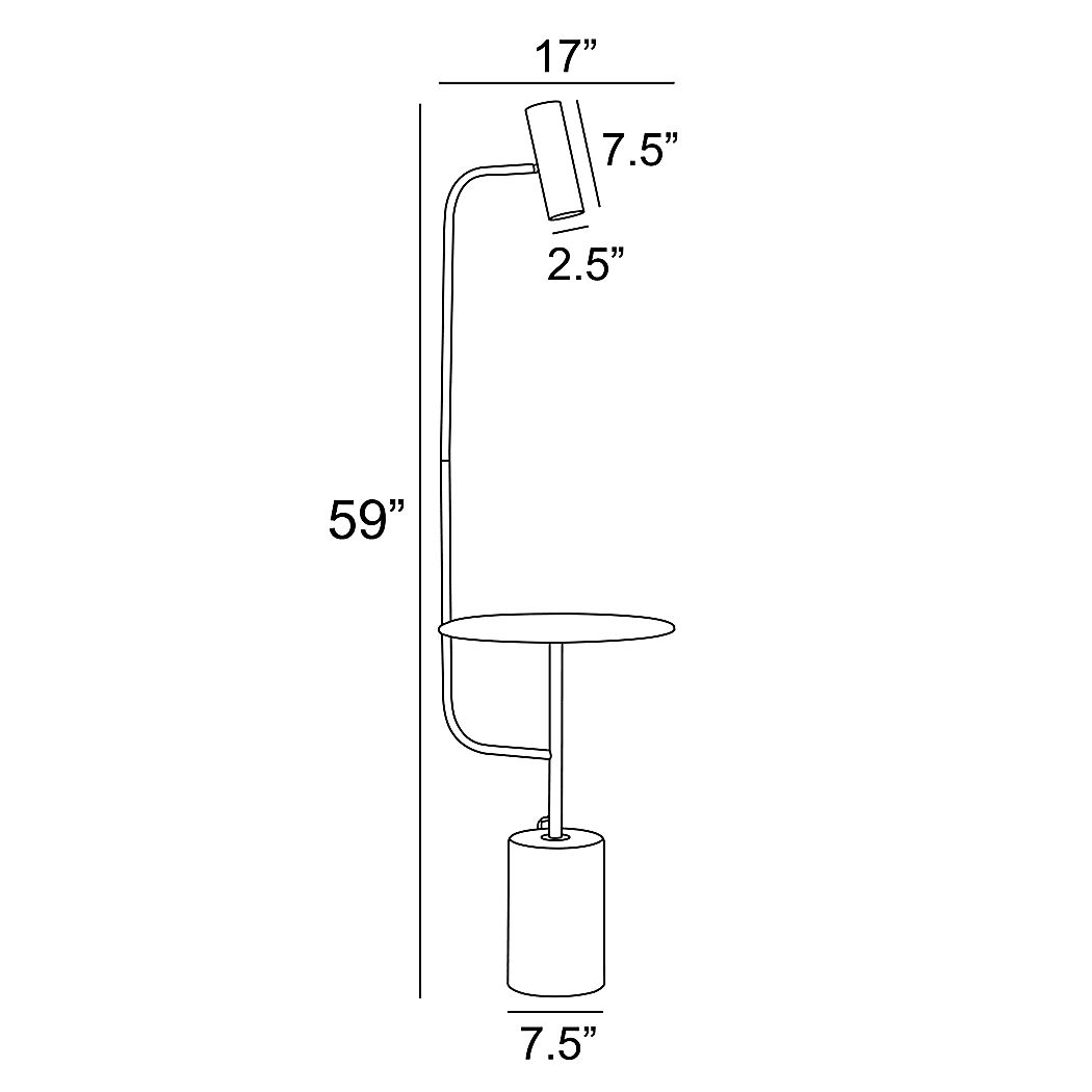 Amiee Court Nickel Floor Lamp