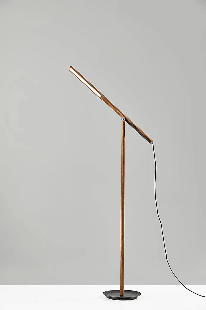 Keystone Court Walnut Floor Lamp