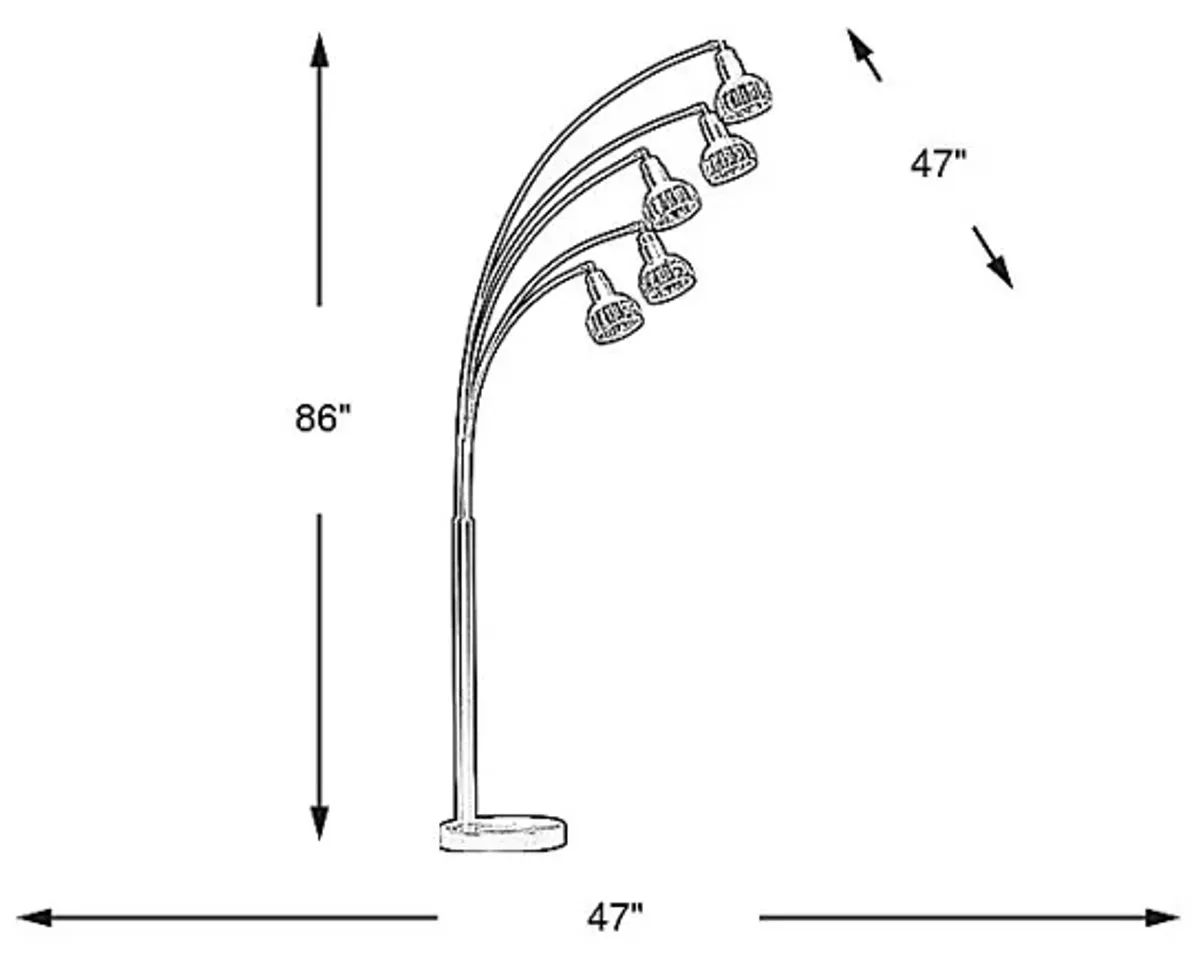 Jacobus Park Black Floor Lamp