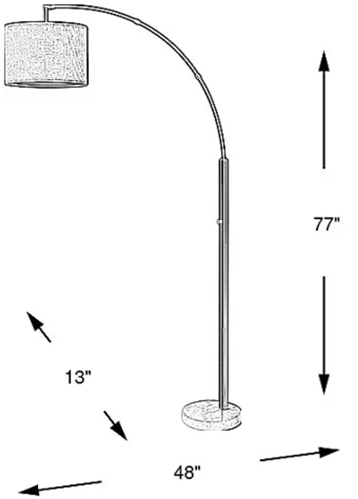 Bowery Town Silver Arc Floor Lamp