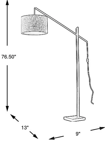 Pettet Black Floor Lamp