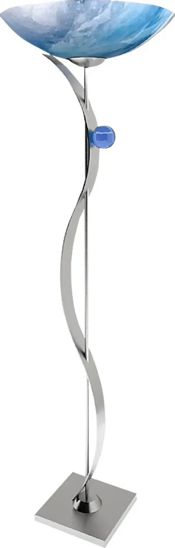 Nyra Silver Torchier Floor Lamp