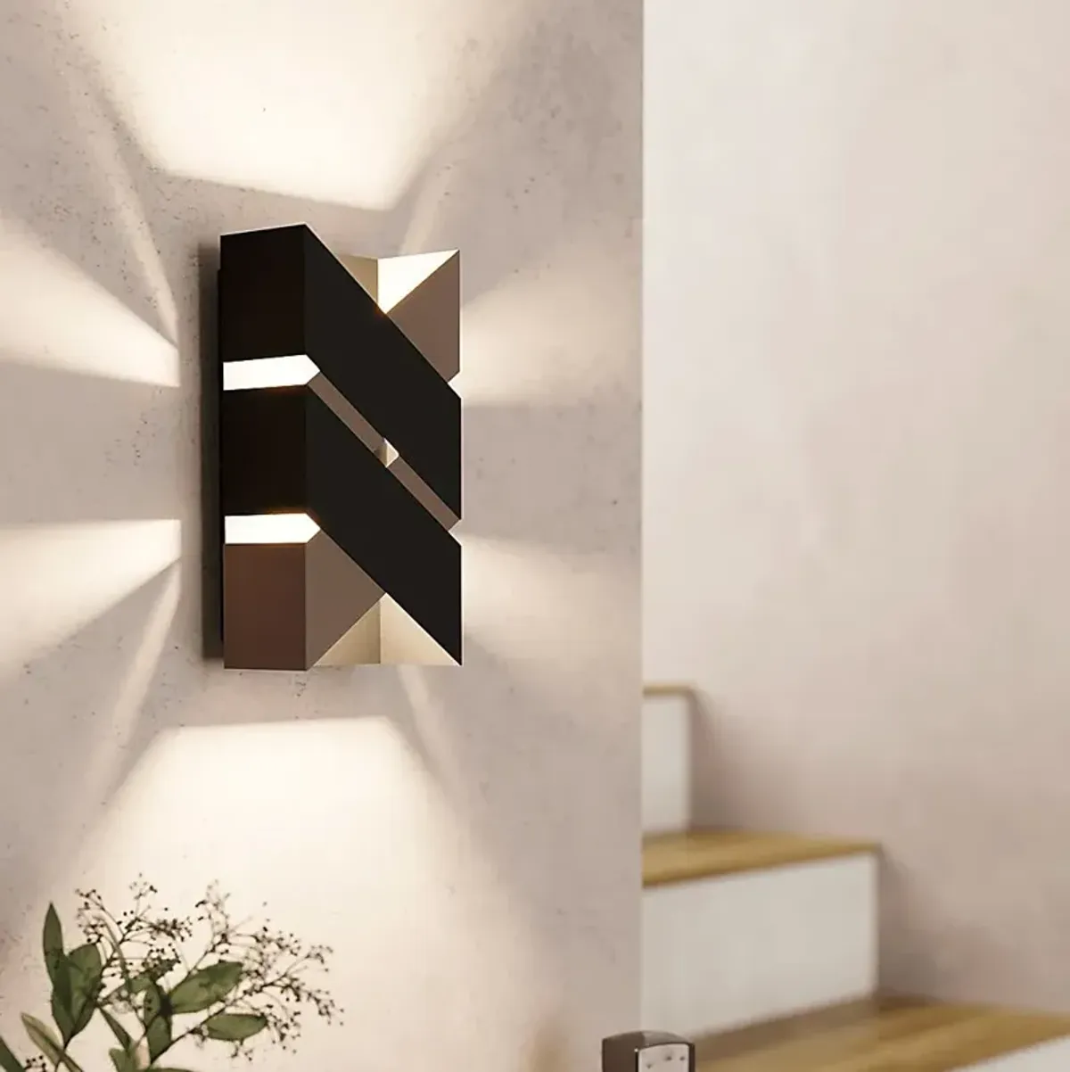 Jansing Edge Black Sconce