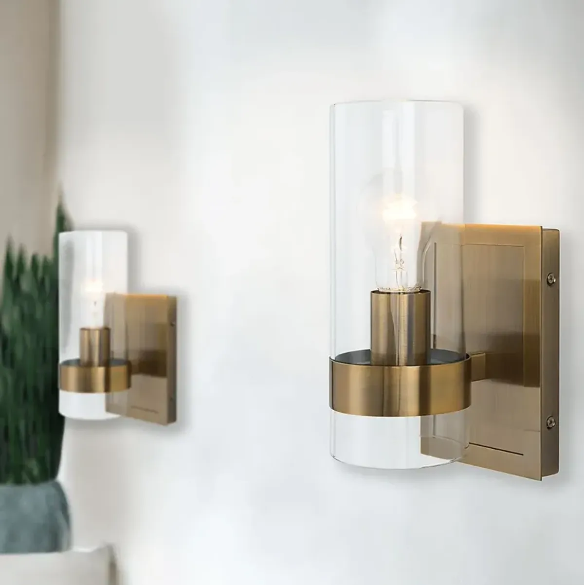 Serenity Reef Brass Sconce