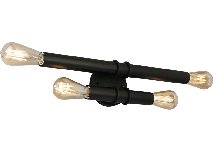 Citation Trail Large Black Sconce