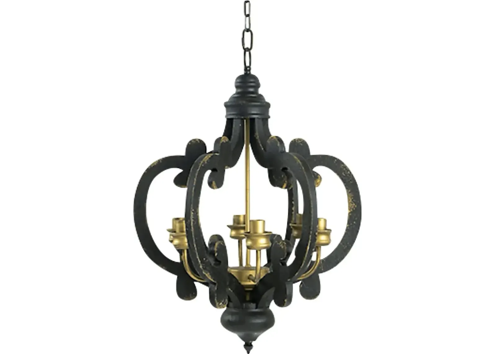 Leda Post Black Chandelier