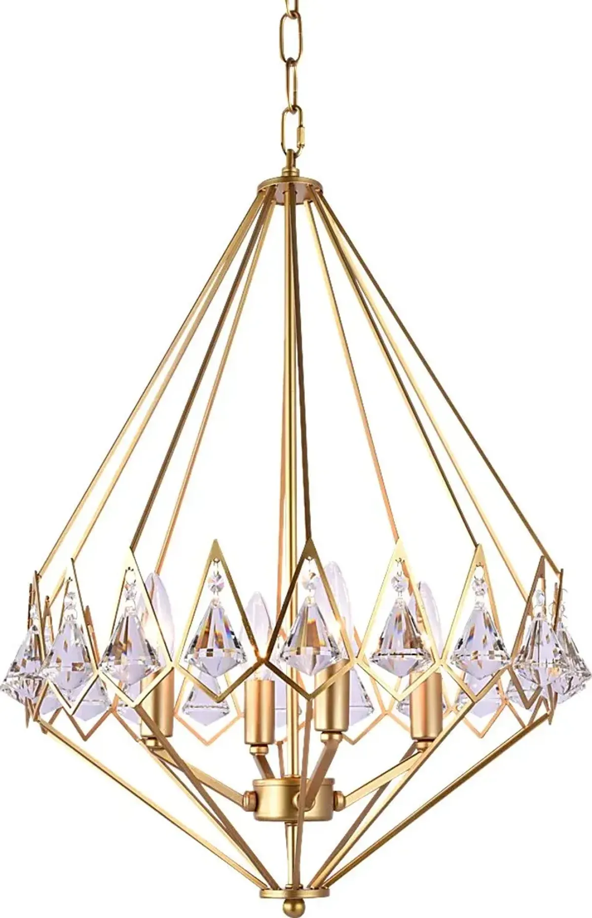 Belaire Point Gold Chandelier