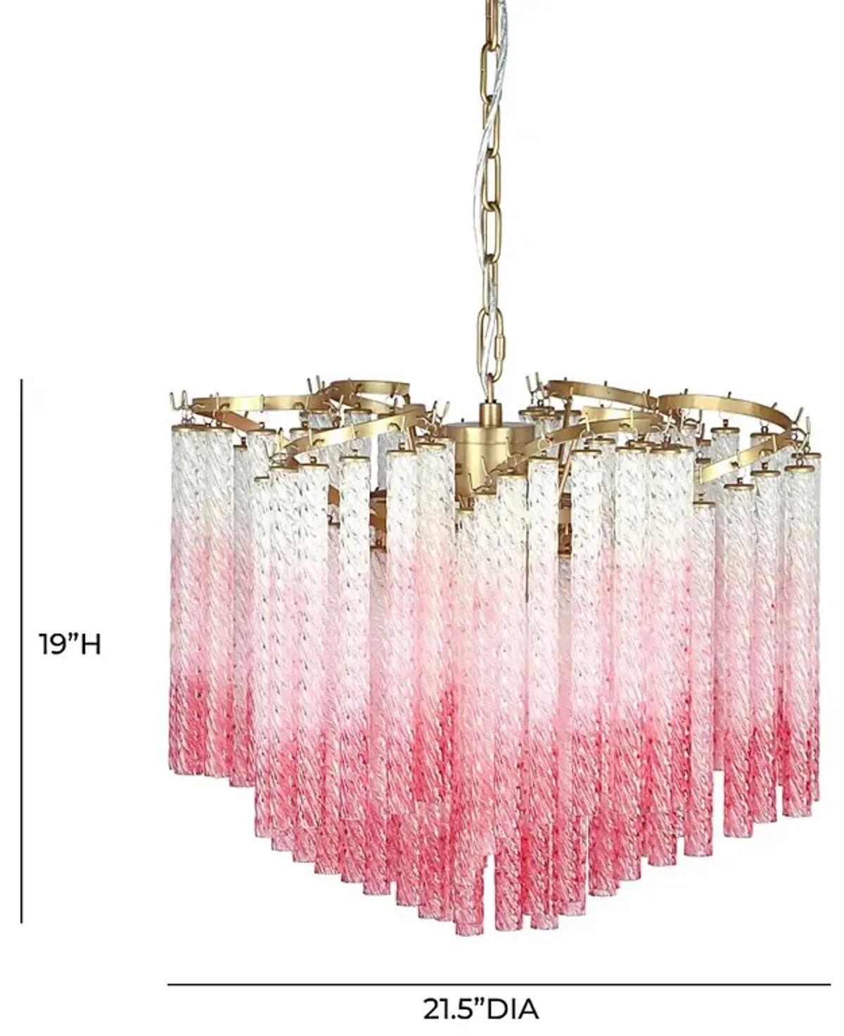 Sorolla Shade Pink Chandelier