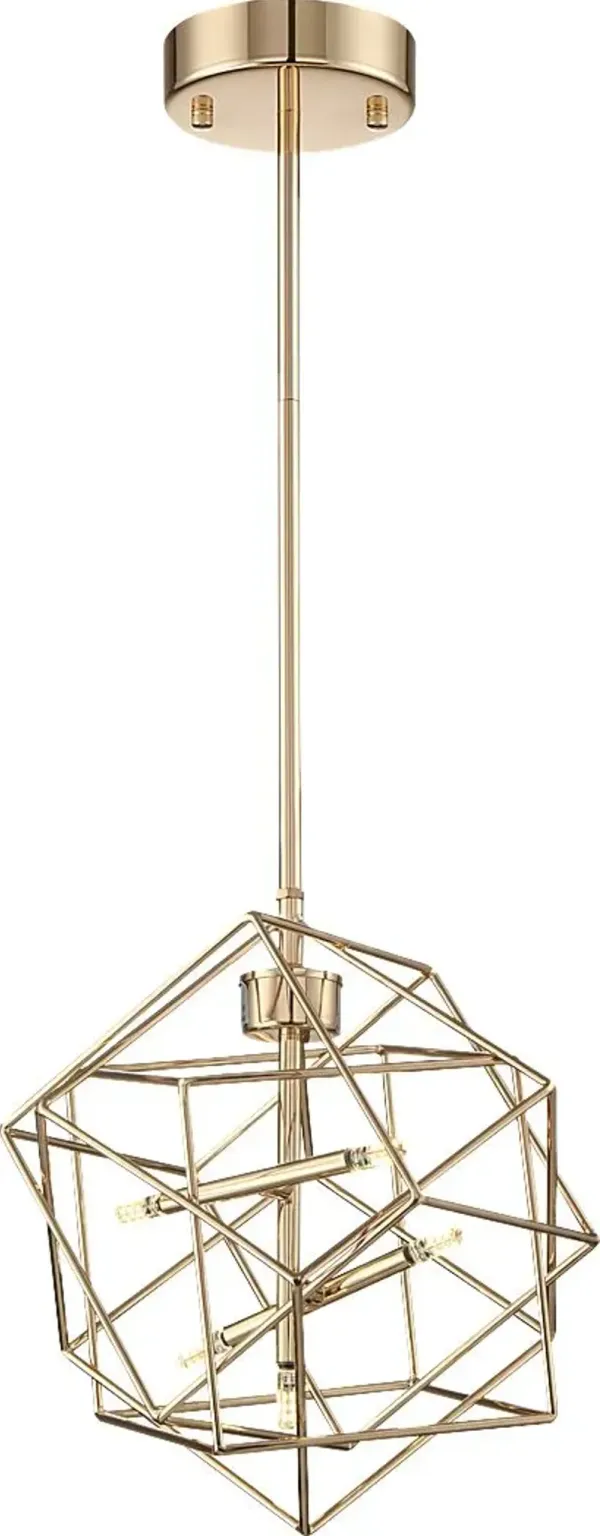 Fairway Fields Gold Pendant