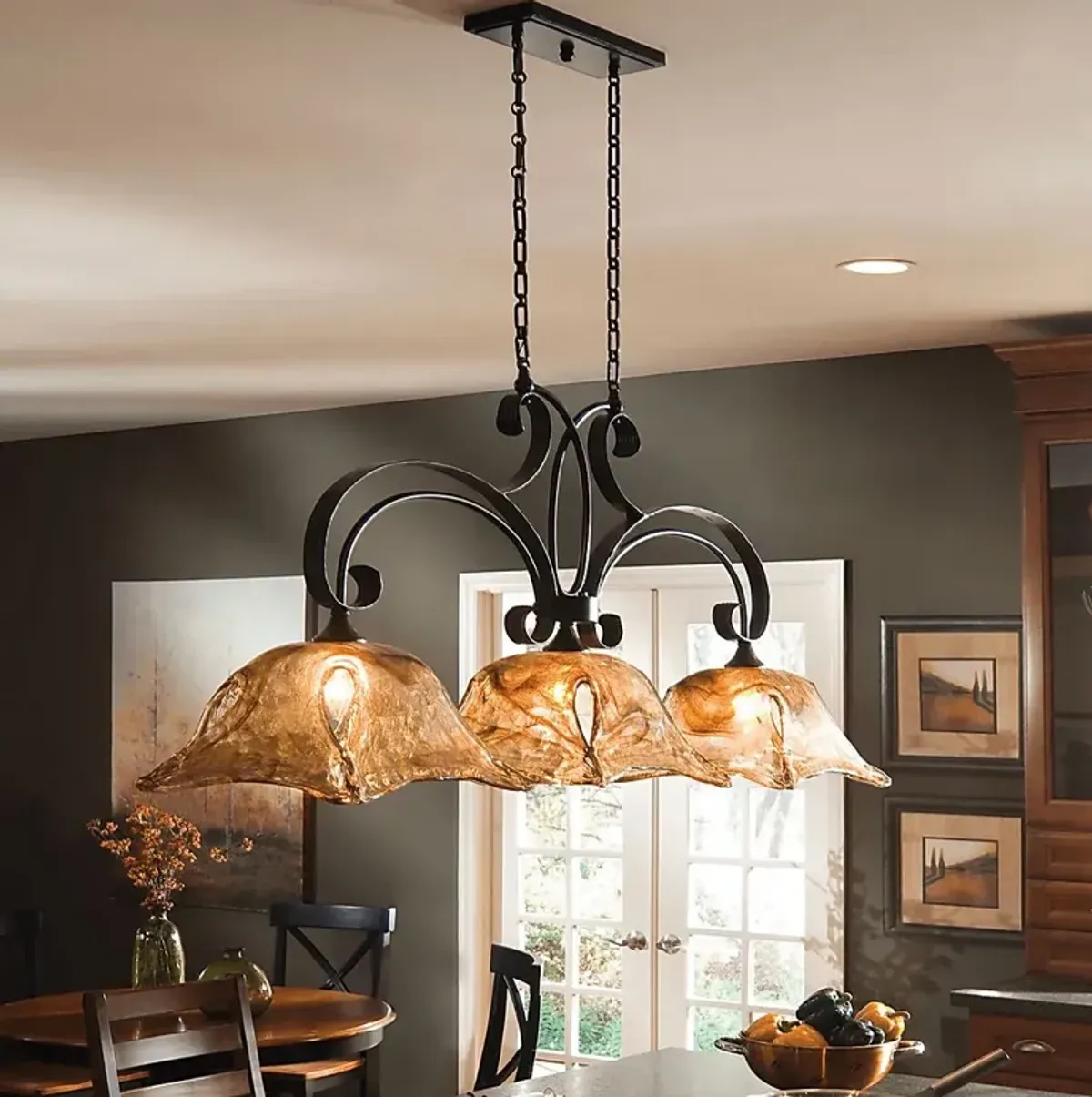 Carroll Brook Bronze Chandelier