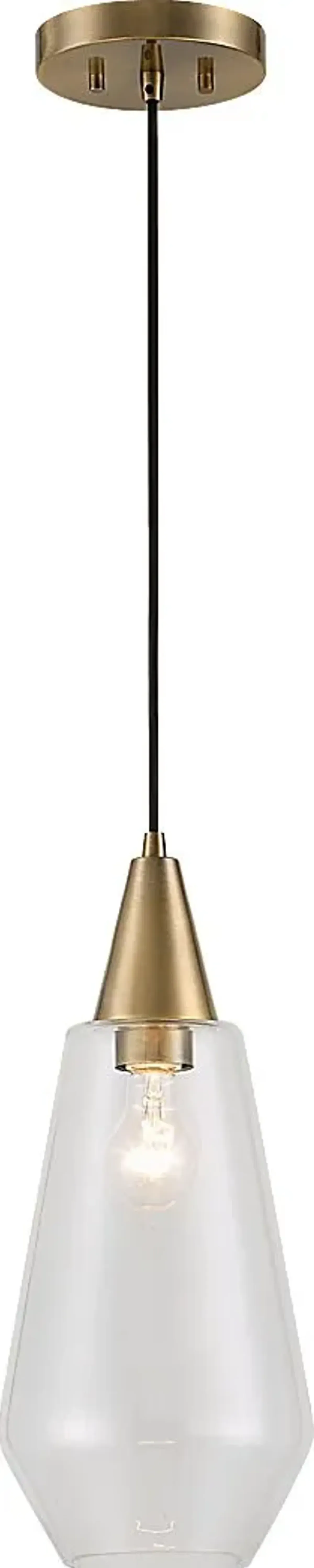 Elijah Drive Brass Pendant