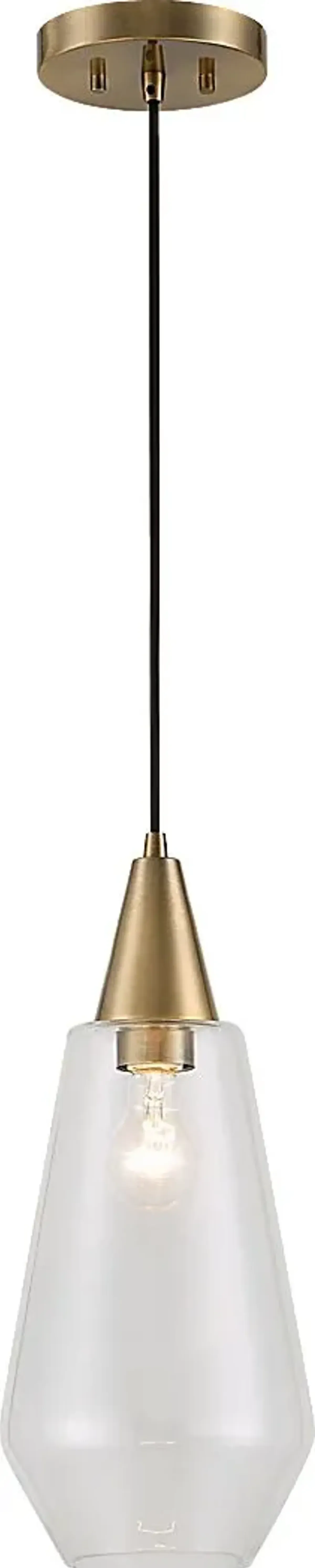 Elijah Drive Brass Pendant