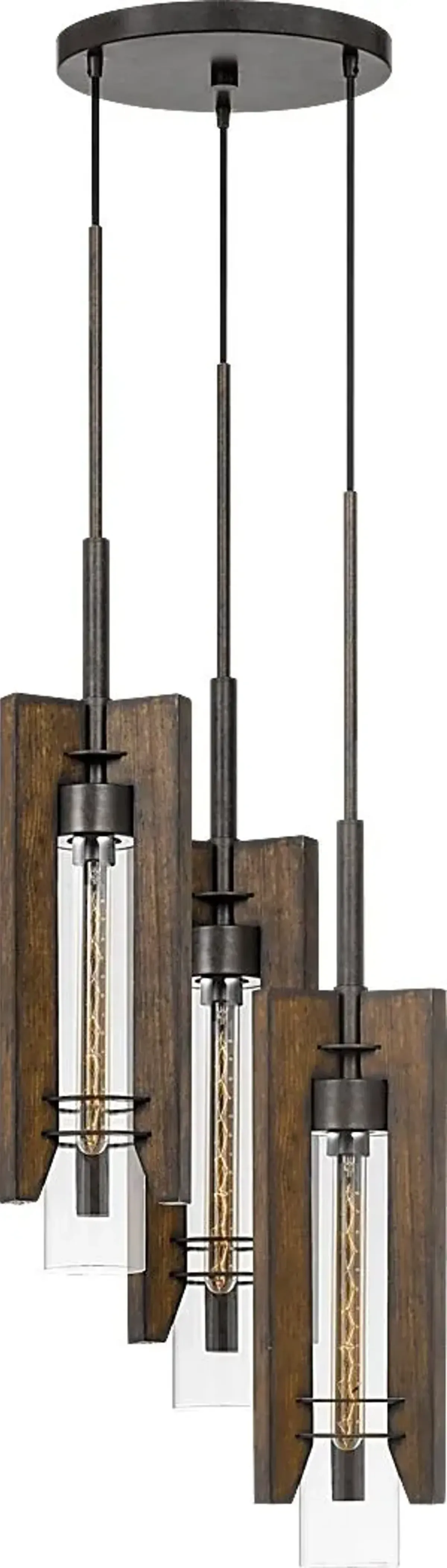 Ashlar Brown 3 Light Chandelier