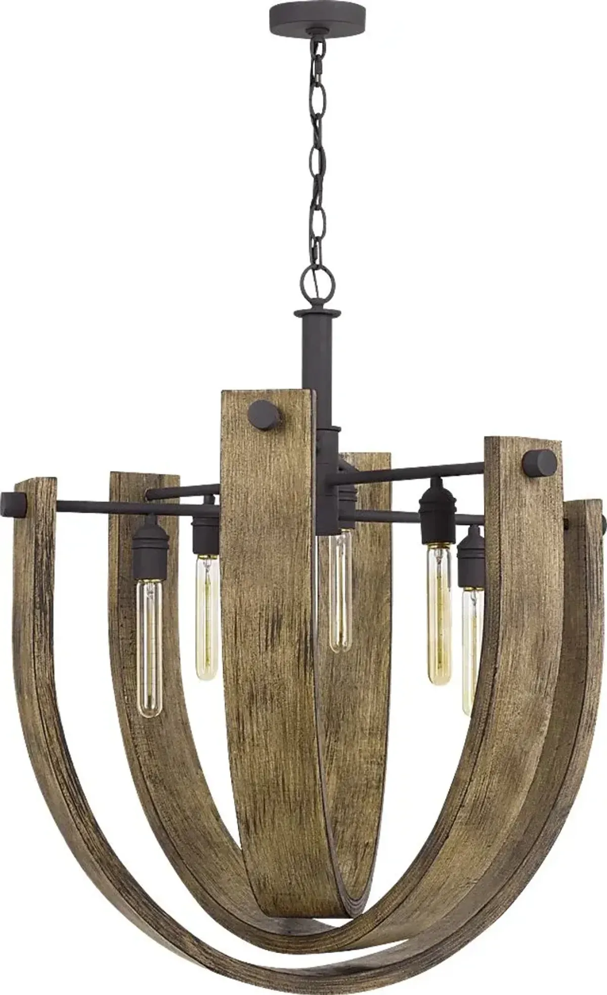 Ventor Place Oak Chandelier