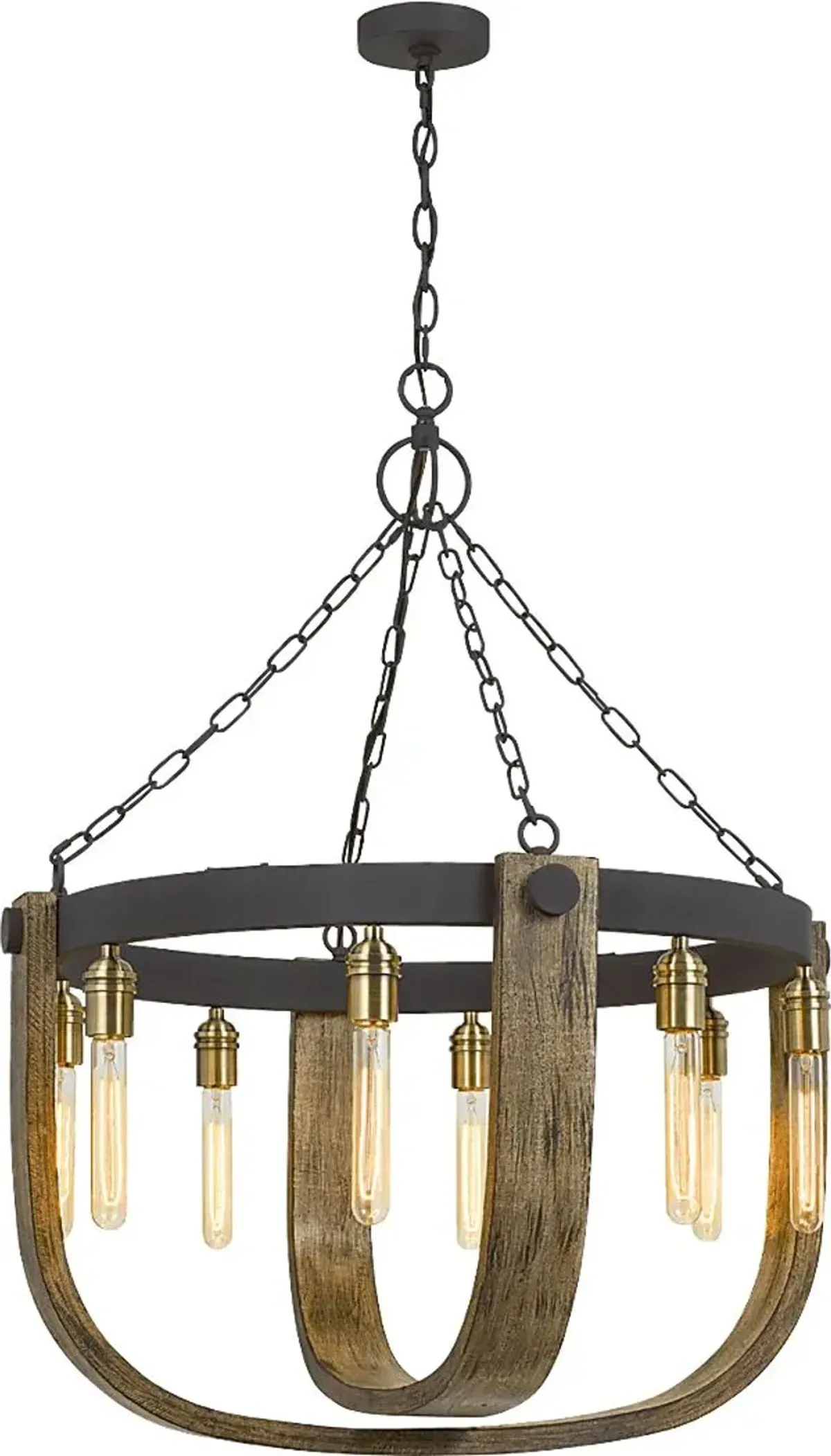 Harlingen Circle Oak Chandelier