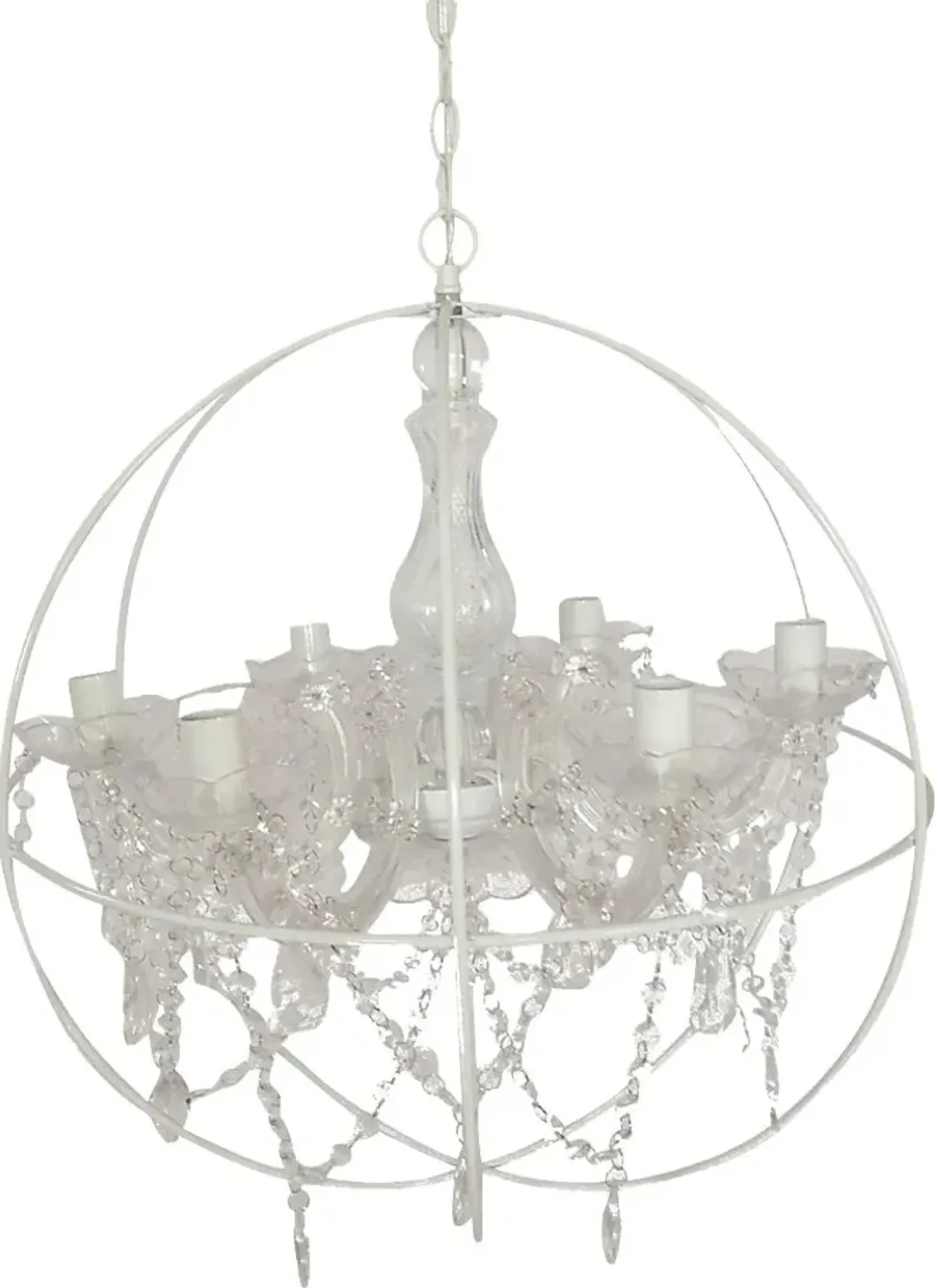 Hidden Way Lane White Chandelier