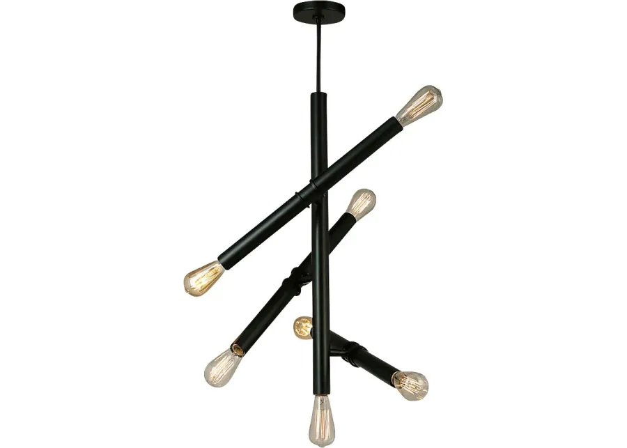 Citation Trail Black Chandelier