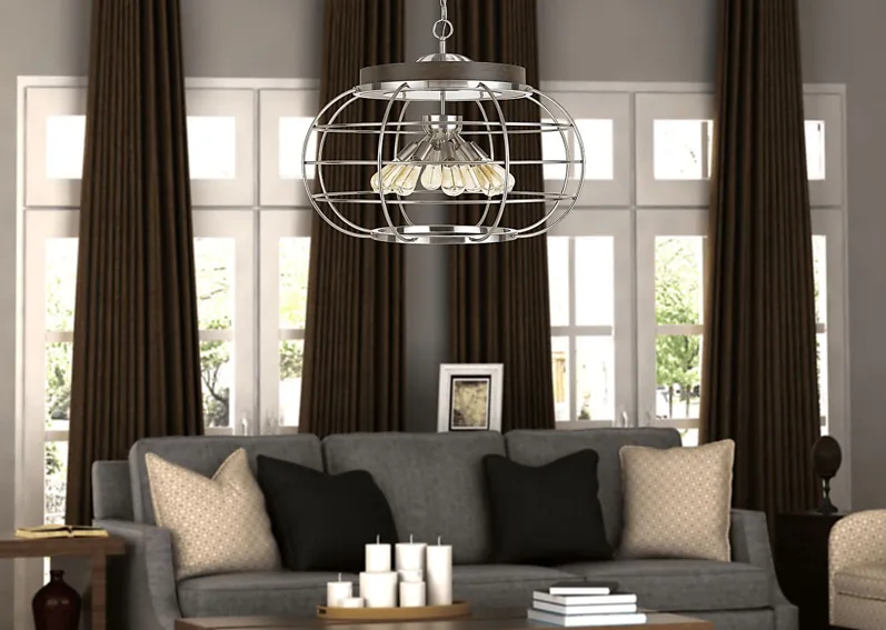 Glasshouse Nickel Chandelier