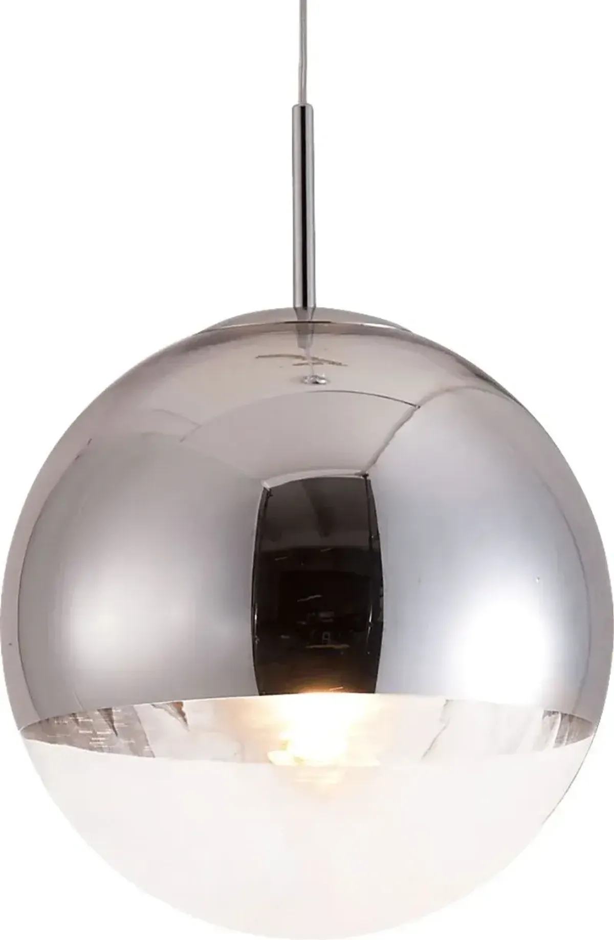 Oak Wood Drive Chrome Pendant