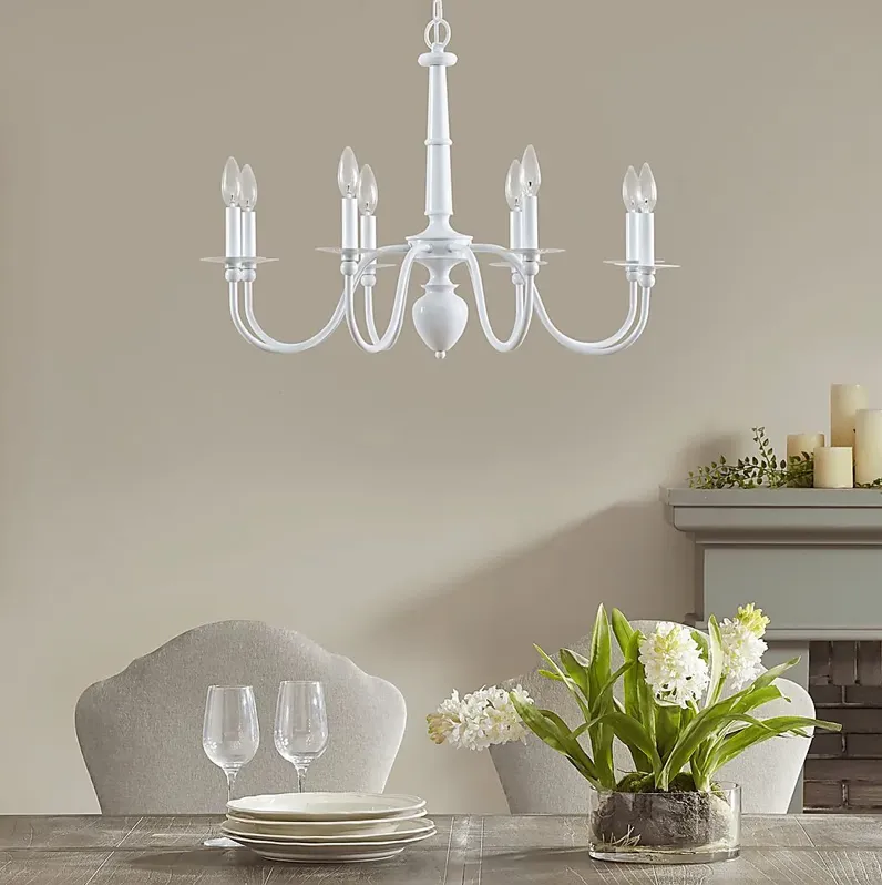 Balfour Oaks White Chandelier