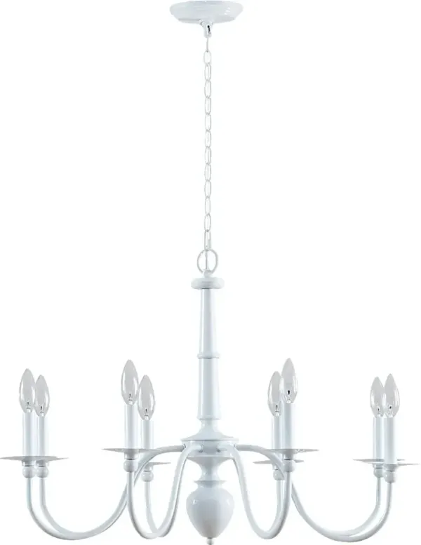 Balfour Oaks White Chandelier