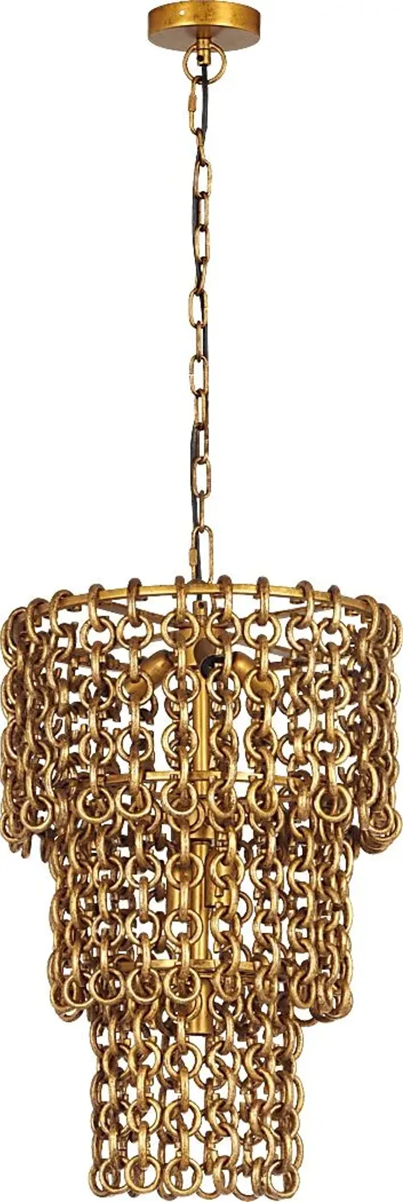 Karis Hollow Brass Chandelier