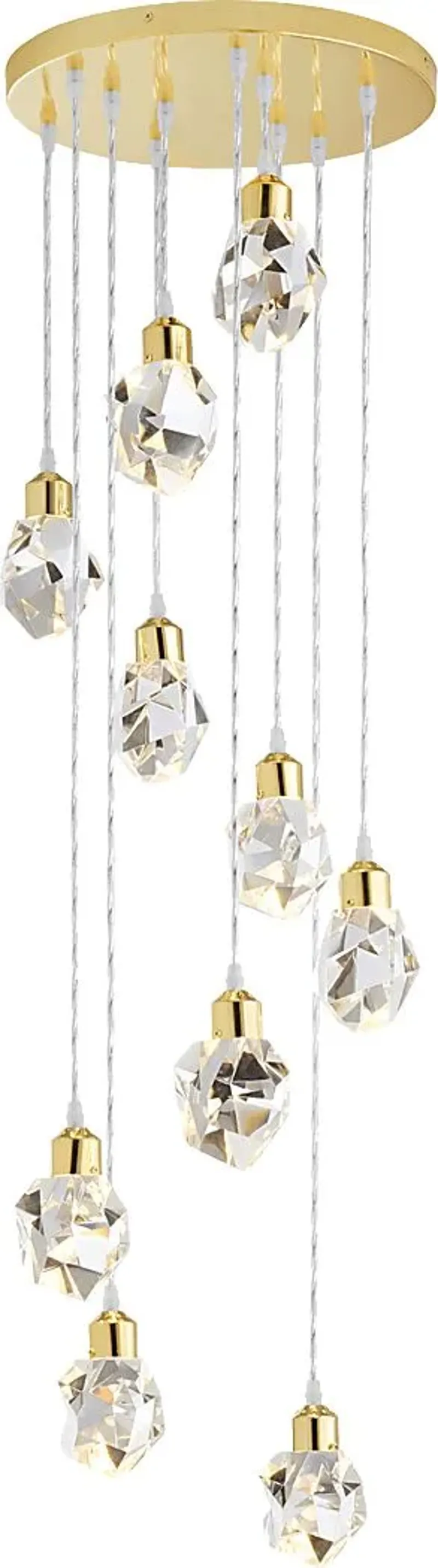 Divot Summit Brass Chandelier