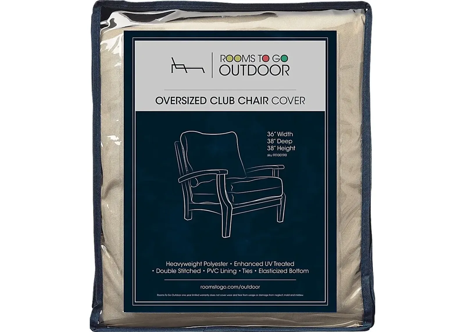 Patio Club Chair Cover Oversized