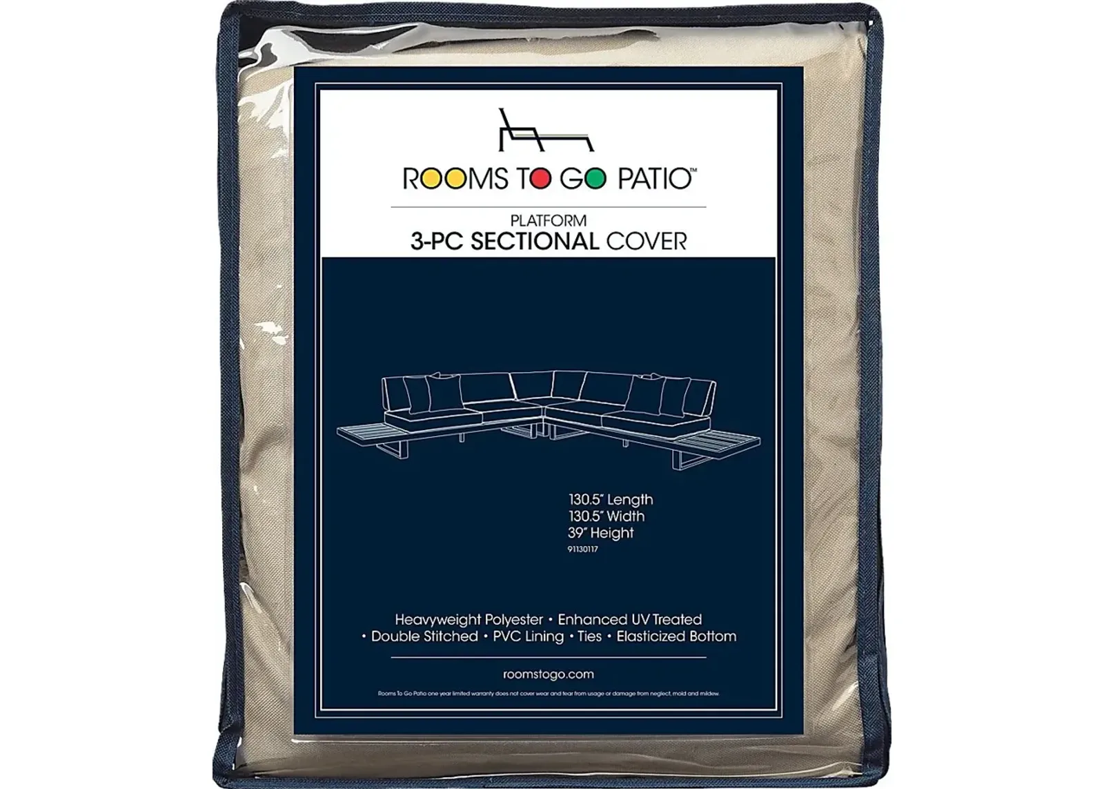 Platform 3 Pc Patio Sectional Cover