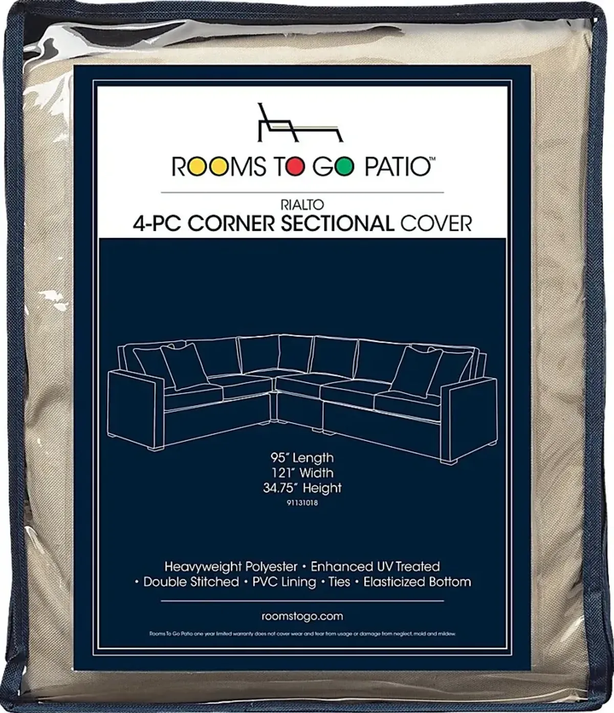 Rialto 4 Pc Patio Corner Sectional Cover