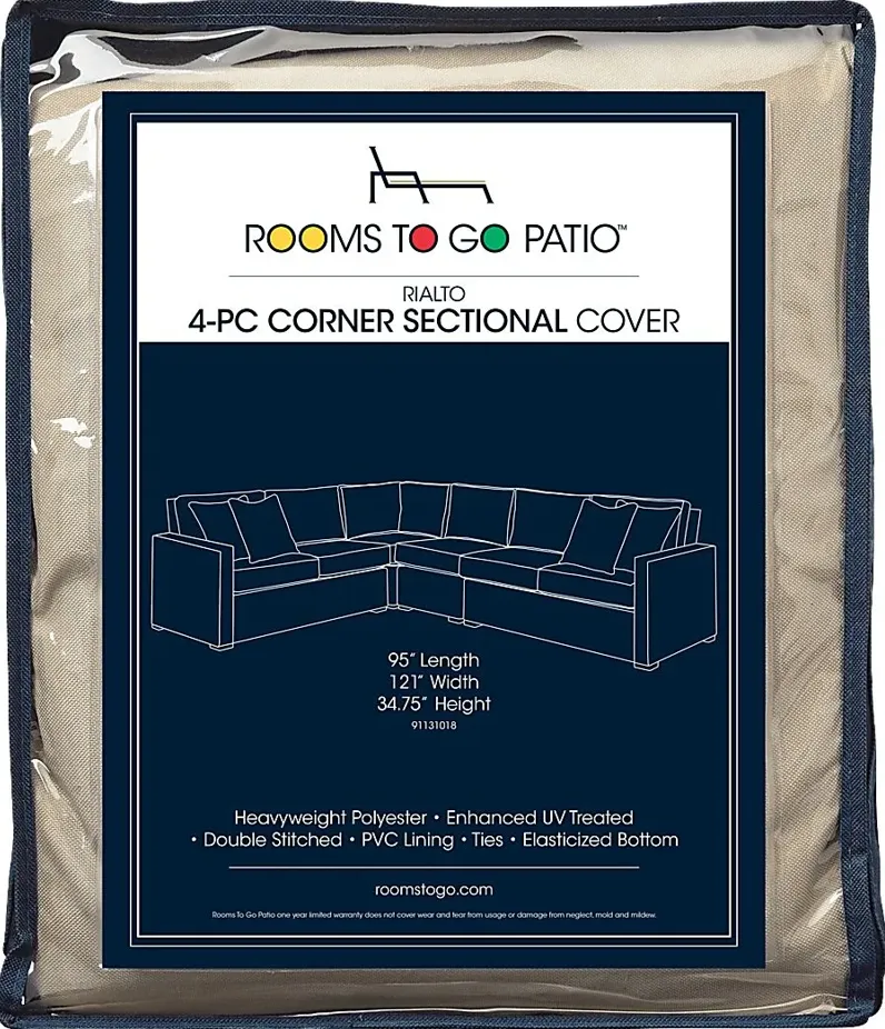 Rialto 4 Pc Patio Corner Sectional Cover