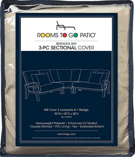 Bermuda Bay 3 Pc Patio Sectional Cover