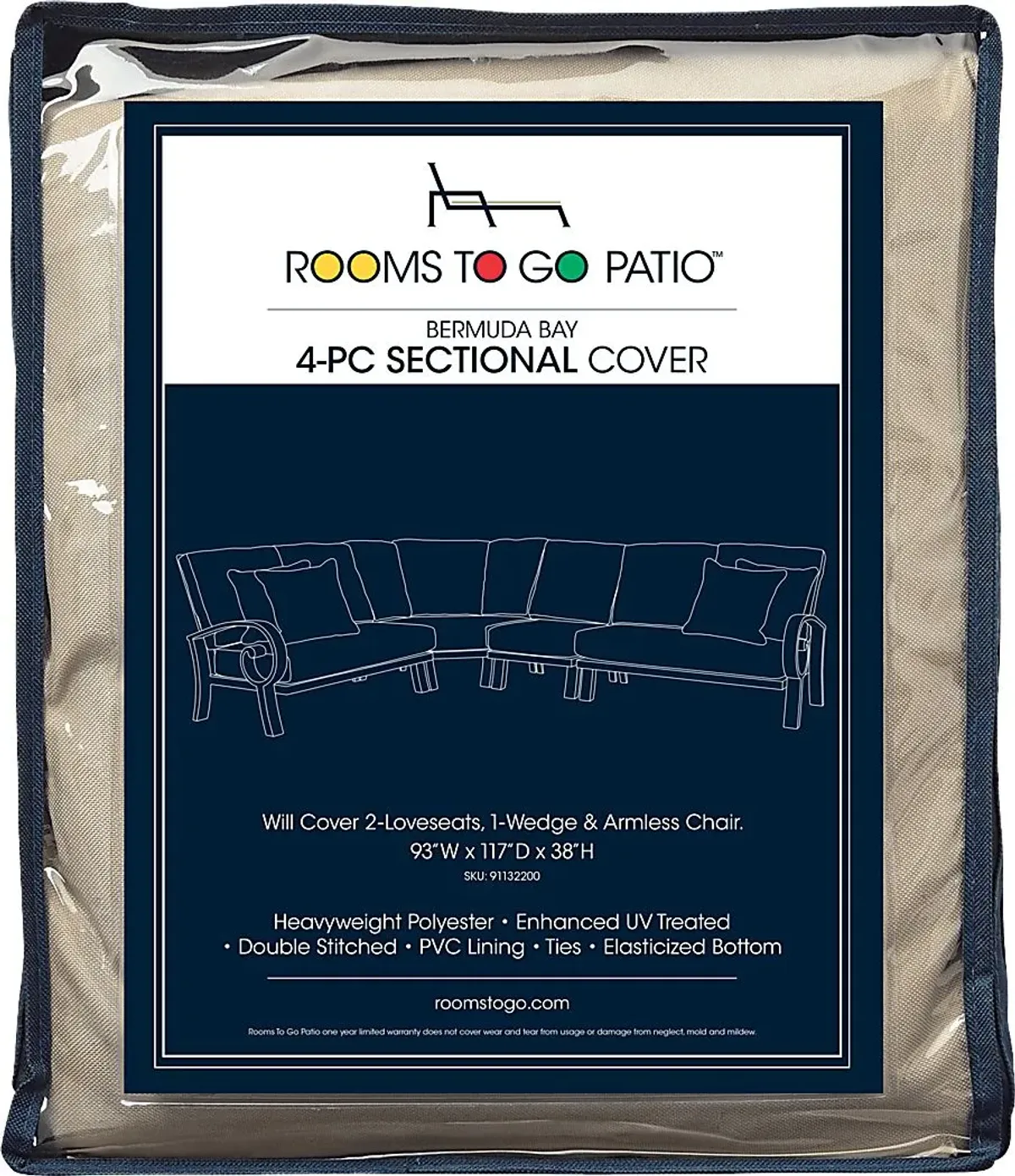 Lake Breeze 4 Pc Patio Sectional Cover